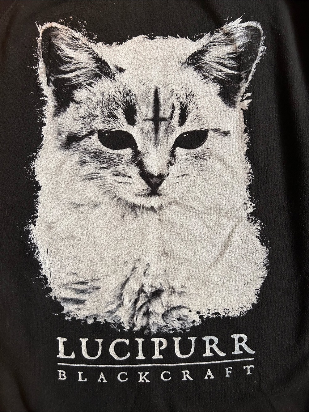 Blackcraft Cult Lucipurr Scoop-neck Sweatshirt. Women’s Size XL.